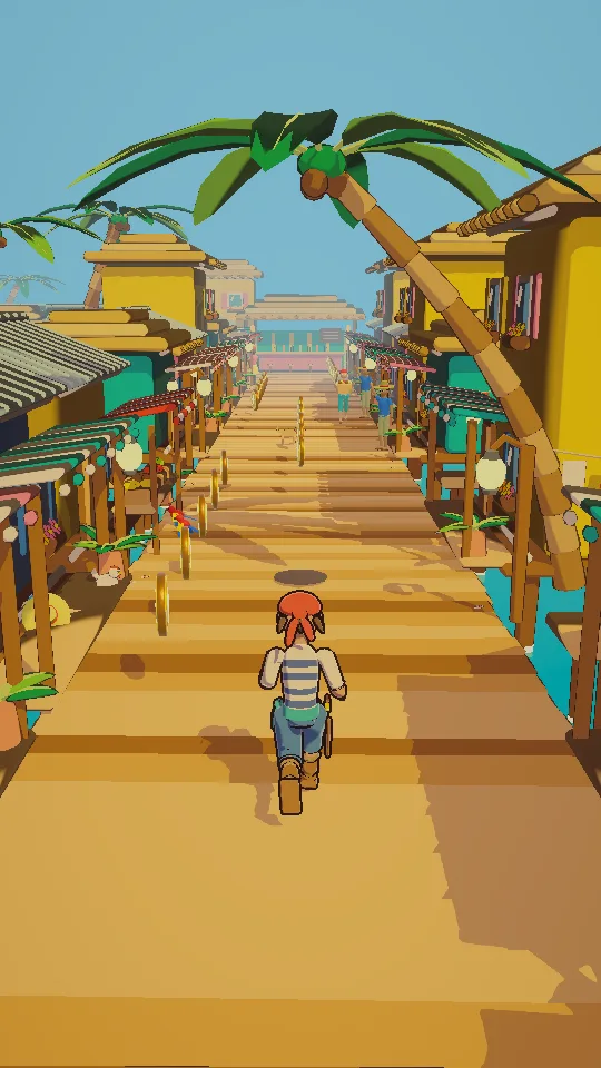 Running through the market of Coconut Cove