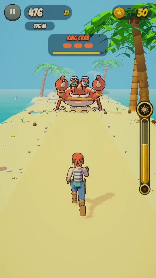 King Crab boss on the beach