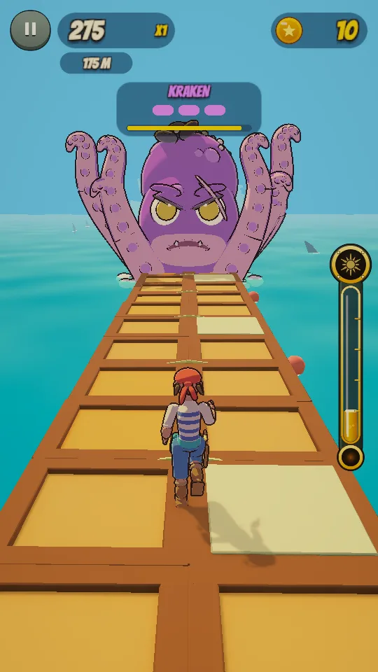 The Kraken boss blocking the bridge